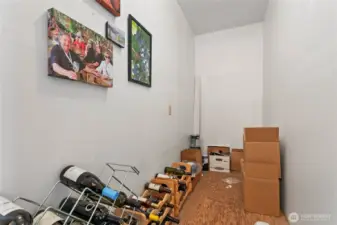 Extra storage right next to the front door in a separate locked room.