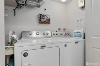 Laundry area off the hall