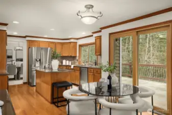 Eating space off kitchen