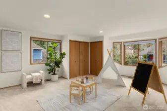 Oversized 5th bedroom/bonus room could be a kids room, media room or gym