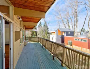Deck off dining room.