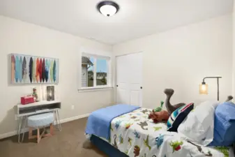 All bedrooms include custom closet fixtures