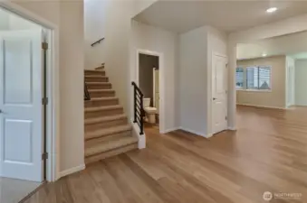 Photos are taken of a Shelby plan previously built in the community.