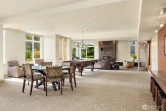 Welcoming community gathering spaces offer room to relax, visit, and connect.