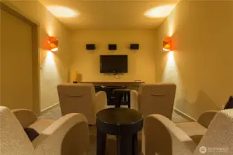 Enjoy movie nights close to home in Harbor Square’s dedicated theater room.