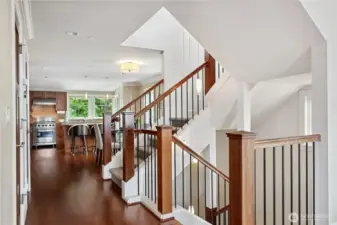 This home lives like a 2 story home with a street level entry to maximize the views. Quality resonates throughout.