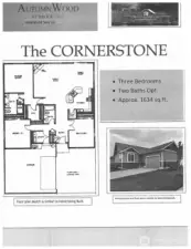 Floor Plan. Sorry it is hard to read.  From front entry, first bedroom/office is on the right.  To the left and down the hall to utility room, half bath and second bedroom.  Primary Suite is off the family room.
