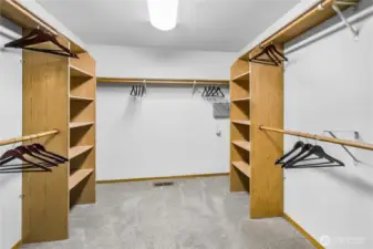 Expansive Storage: Two spacious walk-in closets designed for optimal organization.