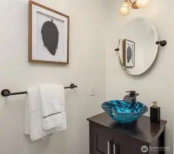 The main floor powder room.