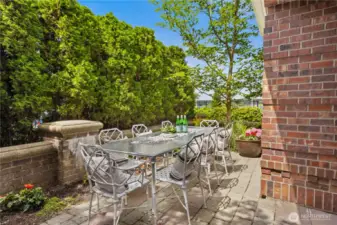 Outdoor space off the dining room.