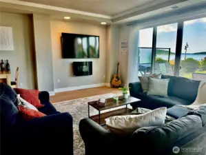 View of living room area highlighting the TV/Fireplace wall!