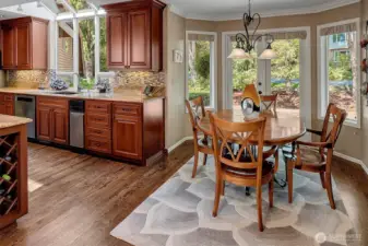 Kitchen Eating Space with Access to Deck