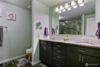 Primary bathroom. Two separate closets, dual vanities.