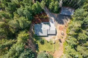 4.9 acres, approximately 4 acres are wooded.
