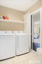 Main floor laundry with toilet - easily made into laundry closet and 3/4 bath