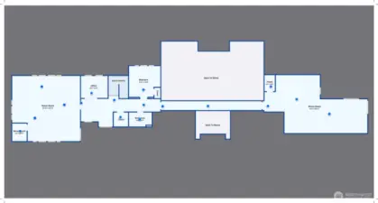 Upper Level is 2,381 square feet designed for guests and room for kids to spread out and play!