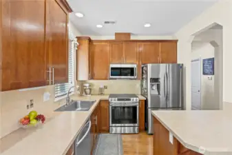 Beautifully well-maintained stainless appliances are classy and timeless