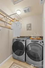 Don't miss the fold-down mounted drying racks!