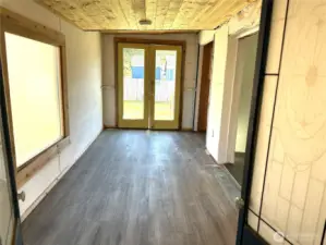 Back area from the kitchen to the back door.