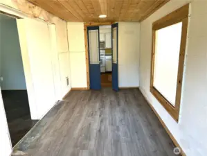 Back area from the kitchen to the back door.