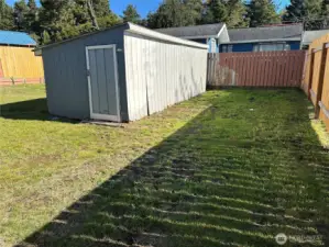 Back yard shed.