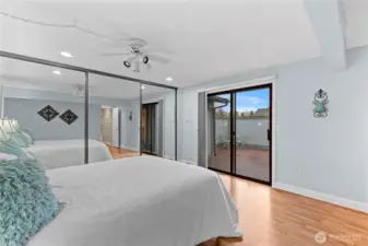 Primary Bedroom with Slider leading to Courtyard