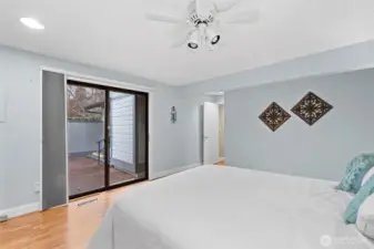 Primary Bedroom looking out Slider
