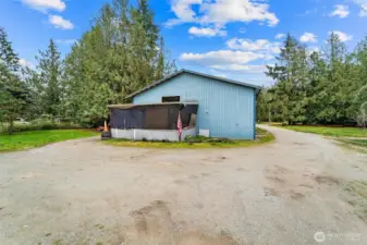 Back of shop with entrance into office