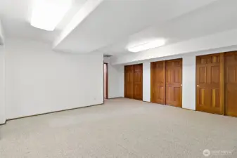 Huge bonus room with built in closets and door to outside patio make this one of the favorite rooms.  There is no shortage of options for using this amazing space.