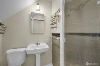Ensuite upstairs 3/4 bath.