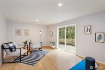 Double living spaces - use this as a family room, office, or more.