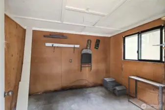 Inside view of the outbuilding