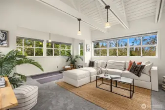 In the Tree-Tops (third floor) is a favorite! open and bright, towering over the site.