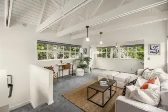 Let your imagination go wild, with what you can do with this fabulous space. It is bright, open yet private.