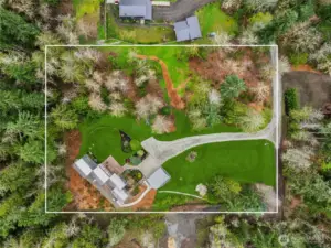 An arial view of both Lots #8 & #9 which are both to convey to the lucky new owners.