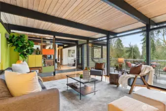 Living Room Into Dining/Kitchen