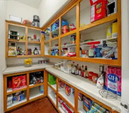 Oversized pantry off kitchen