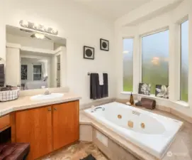 Large soaking tub