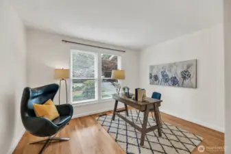 Fourth main level bedroom doubles as perfect home office