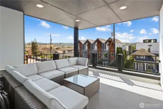 Another end-unit biggie!  Spacious covered deck with views to the south & west.
