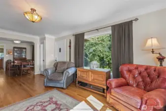 View from the living room to dining room.