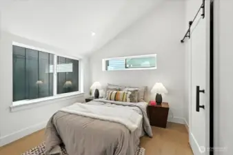2nd Bedroom with vaulted ceilings