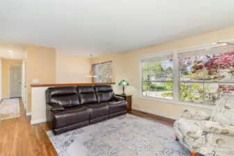 Large window allows for plenty of natural light.
