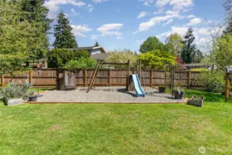Dedicated play area perfect for outdoor fun.