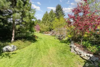Another great view of this large fully-fenced backyard!