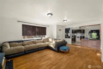 living room looking toward kitchen