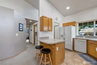 An open concept that seamlessly blends the spaces together.