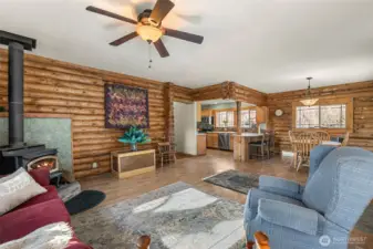 Open Living & Dining -  Spacious and open, the great room flows seamlessly into the kitchen and dining area—ideal for entertaining, everyday living, and relaxed Chelan weekends with friends and family.