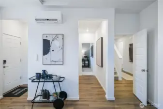 Entry to Ensuite showing hallway to Laundry, bath and bedroom. Plus entrance to the main home.