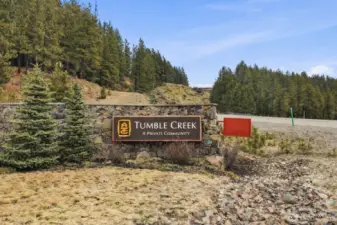 The entrance to Tumble Creek.